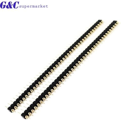 5/10/100PCS Pin Header Socket gold plated 40Pin 2.54mm Straight Single Row Round Male diy electronics