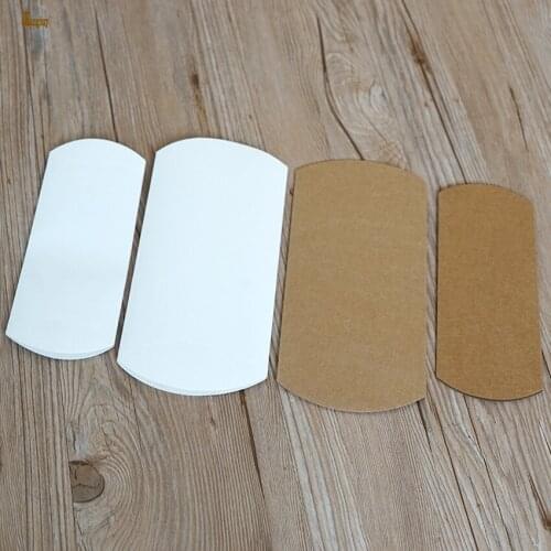 50pcs/lot kraft card paper pillow box 18.5x7.8x3cm/21x10x4cm, two color Jewelry/Gift/ Ring/Earing/Necklace packaging boxes/cases