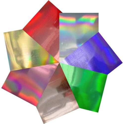 7 Sheets 12"x10" Bundle Iridescent Stripe Heat Transfer Vinyl Iron on Clothing Cricut Film HTV Printing Tshirt Bags Craft DIY