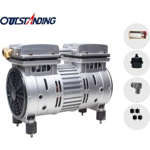 220V 550W Copper Wire Oil-Free Silent Air Pump Air Compressor Head Small Air Pump Head Motor With Silencer 1380RPM 40L/MIN