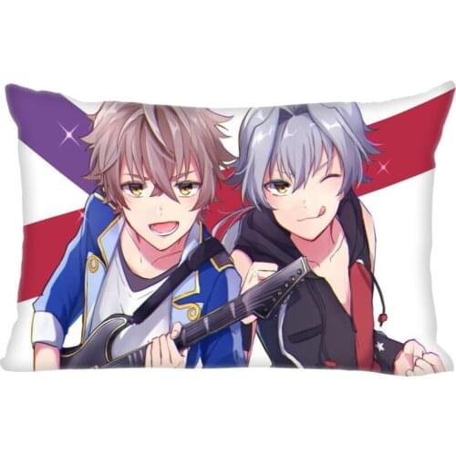 Anime Game Ensemble Stars Cover Throw Pillow Case Rectangle Cushion For Sofa/Home/Car Decor Zipper Custom PillowCase 45x35cm
