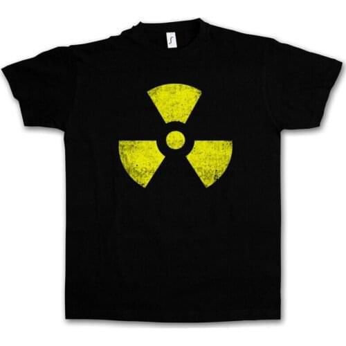 BLACK RADIOACTIVE VINTAGE SYMBOL T-SHIRT - Goth TBBT Cyber Hardcore Logo Gothic