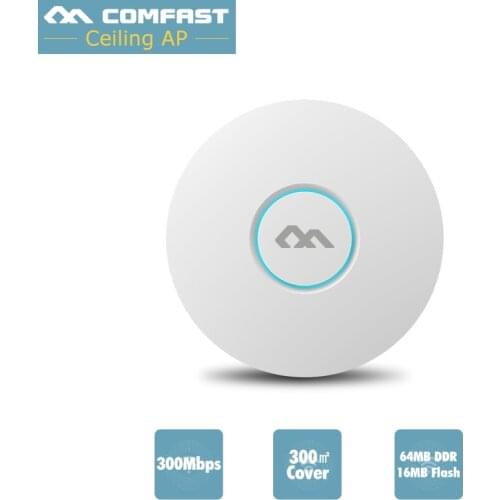 COMFAST CF-E320V2 Indoor Wireless Router 300M Ceiling AP Openwrt WiFi Access Point AP 6dbi Antenna 48vpoe Wi fi Signal Amplifier