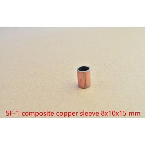 8mmx10mmx15mm wear resisting SF-1 oil free self lubricating bearing bushing composite copper sleeve 10pcs