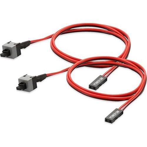 5PCS 50cm 2 Pin SW PC Power Cable On/Off Push Button Computer Switch Wire Free shipping