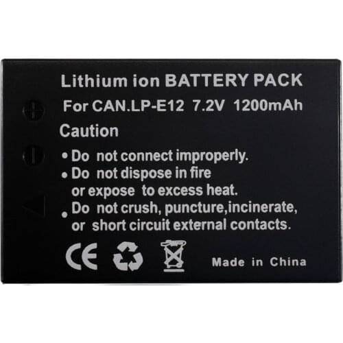 LP-E12 LPE12 Battery for Canon EOS M, Rebel SL1, EOS 100D, EOS M50 M200