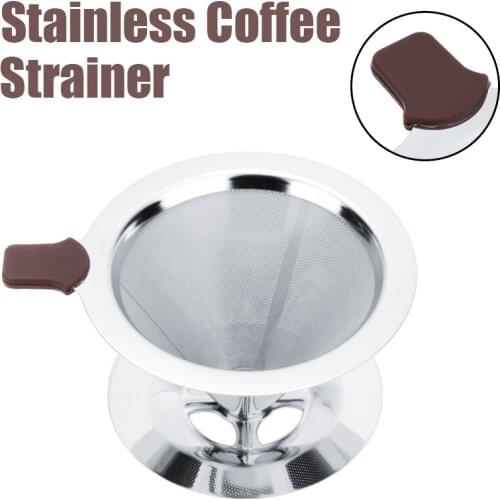 60mm/85mm Reusable Coffee Filter Holder Stainless Steel Coffee Pour Over Mesh Tea Dripper Cup Filter Strainer