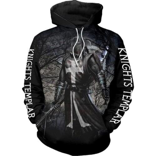 Black Knight 3D mens and womens all print new street hip hop casual Hoodie fashion Sweatshirt