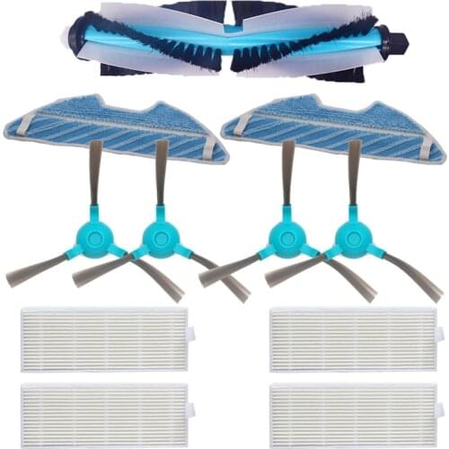 Set for Cecotec Conga 1390 main brush Cecotec Conga 1290 robot vacuum cleaner, side brush. Hepe filter. Mop cloth accessories