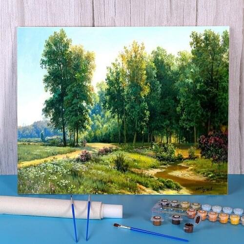 Landscape Nature DIY Painting By Numbers Set Oil Paints 40*50 Paiting By Numbers Wall Decoration Kids Handicraft Drawing