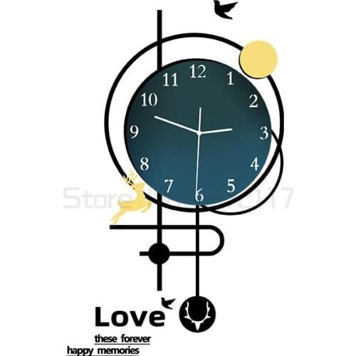 Nordic living room wall clock household creative personality wall decoration clock modern simple fashion clock