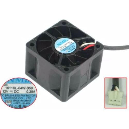NMB-MAT 1611KL-04W-B59 S62 DC 12V 0.39A 40X40X28mm Server Cooling Fan