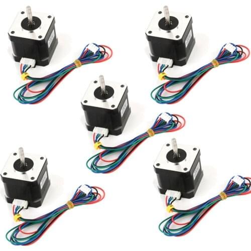 New model 17HS4401 4-lead Nema17 Stepper Motor 42 motor with socket 42BYGH 1.7A Laser Grind Foam Plasma Cut