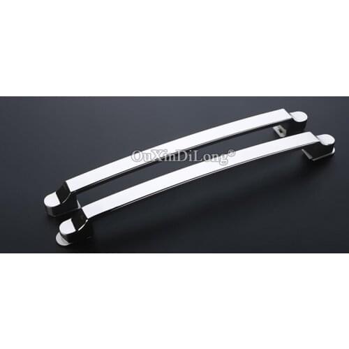 New 2PCS Stainless Steel Shower Cabin Glass Sliding Door Handles Glass Door Pull/Push Handles Hole Distance 415~465mm Adjustable