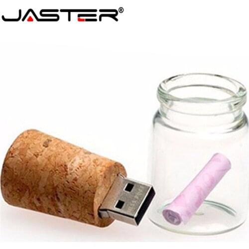 JASTER wholesale! cool current bottle pen drive wish bottle usb flash drive pendrive 4GB 8GB 16GB 32GB 64GB cork memory stick