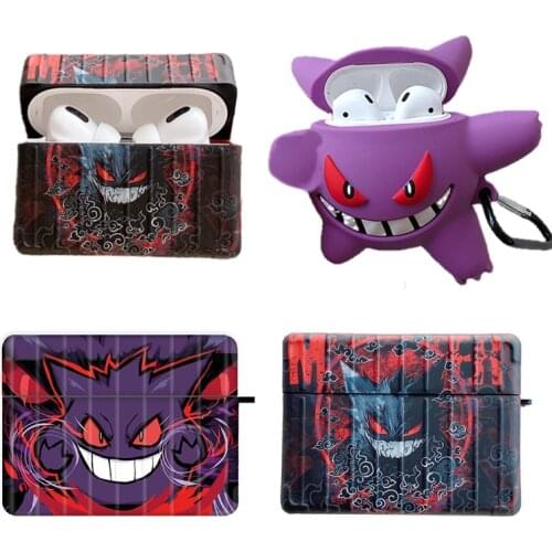 Japan Anime Pokemon Gengar for Airpods Case 3D Cartoon Cute Case for Airpods 1/2 Case Soft Silicone Earphone Cover Shipping Free