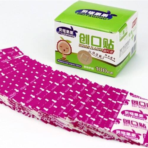 100Pcs/Box 22mm Ultra-Thin Child Kids First Aid Emergency Bandage Mini Round Adhesive Wound Plaster Medical Hemostasis Stickers