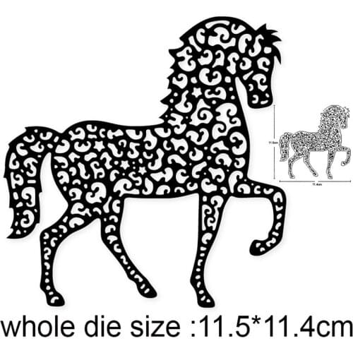 Craft dies Lace Christmas Horse Metal Cutting Dies DIY Scrapbooking dies cuts Embossing Album Card Making Stencils dies Template