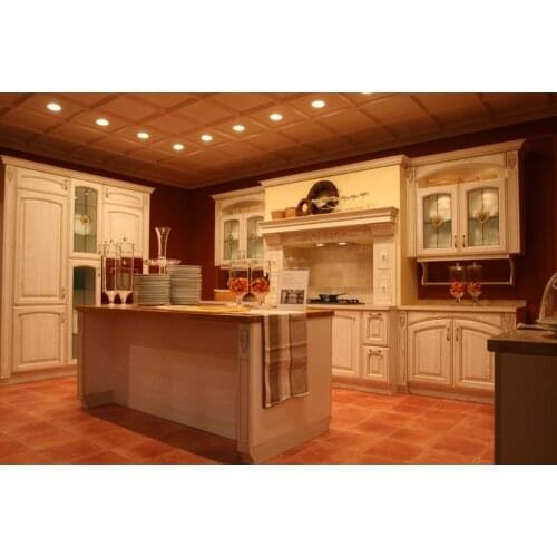 Luxury classic solid wood kitchen furniture