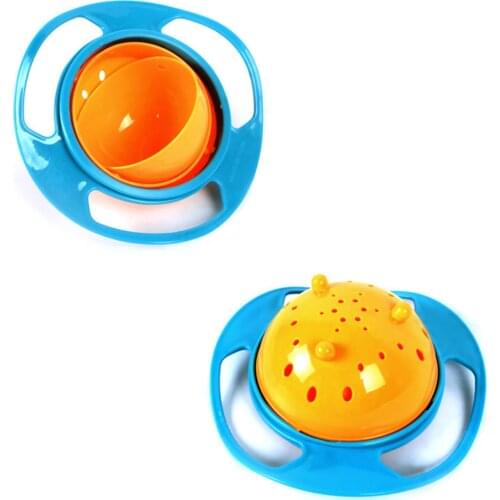 360 Degree Rotating Gyro Bowl Baby ChildrenS Kid No Spill Balance Feeding Children Learning Flying Saucer Bowl