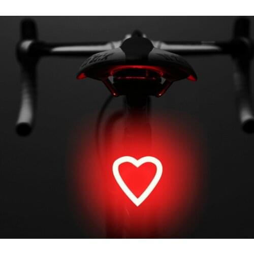 Bicycle Rear Lamp 100usb Rechargeable Mountain Bike Tail Rear Lamp Night Riding Bicycle Accessories Creative Multi Lighting Modl