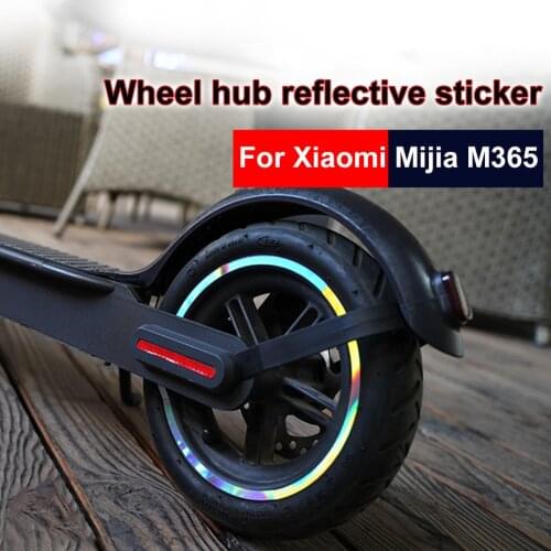 Scooter Wheel Hubs Protective Reflective Sticker For Xiaomi Mijia M365 Pro Electric Scooter For M365 Scooter Parts