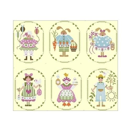 Magazine-Card Happy Holidays Counted Cross Stitch 11CT 14CT 18CT Cross Stitch Kits Embroidery Needlework Sets