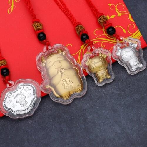 1PC 2021 Year of The Ox Commemorative Coin Chinese Souvenir Coin Non-currency Coins for Home Decoration Collection Gift Alloy