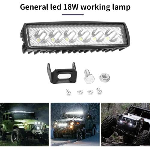 1PC 6 inch Led Light Bar Offroad Spot Work Light 18W Barre Led Working Lights Beams Car Accessories for Truck ATV 4x4 SUV 12V