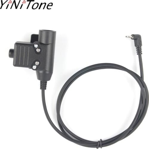 1 Pin 2.5mm Military Headset U94 PTT For COMTAC MSA EARMOR TCA TRI NATO plug for Motorola T6200C Cobra MT600 Talkabout Radio