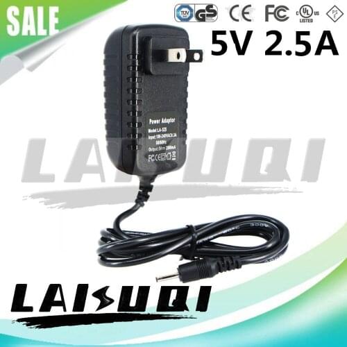 10pcs 5v 2.5A DC2.5mm Ac/dc Power Adapter Us Plug 5V2.5A 2000mA Wall Charger Supply For Tablet PC LAISUQI New Arrival Hot Sale