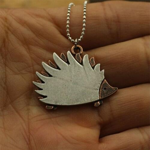 10pcs cute Hedgehog lovey animals pendant stereoscopic necklace pendant girl jewelry