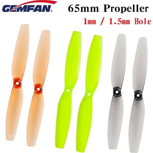 16pcs/ 8 pairs Gemfan 65mm 1mm / 1.5mm Hole 2 blade Propeller PC CW CCW for RC Drone FPV Racing Models Spare Parts DIY Accessor