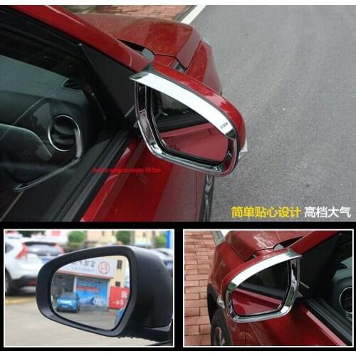 2Pcs ABS Rearview Side Mirror Rain Gear Eyebrow Cover Trim Fit For Suzuki Vitara 2016 2017 2018