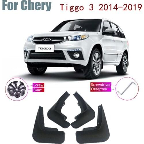 4PCS Mudflap Fender Mud Flaps Guard Splash Flap Accessories Car Mudguards For Chery Tiggo3 Tiggo 3 2019~2014