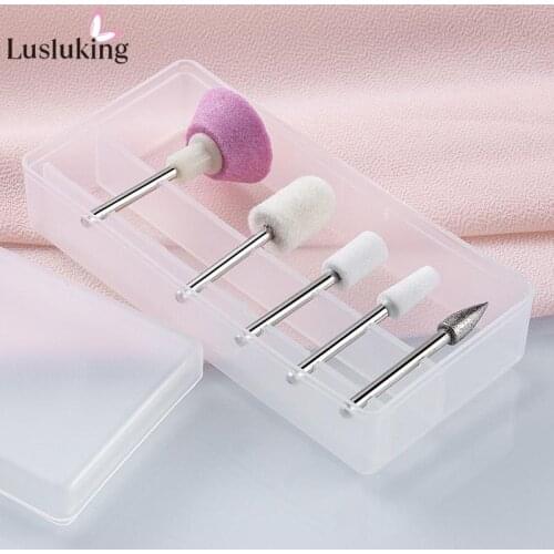 5PCS Bits Nail Art Drill Buffer File Polishing Electric Sander Sanding Grinding Head Tips Machine DIY Manicure Polished Tool Set