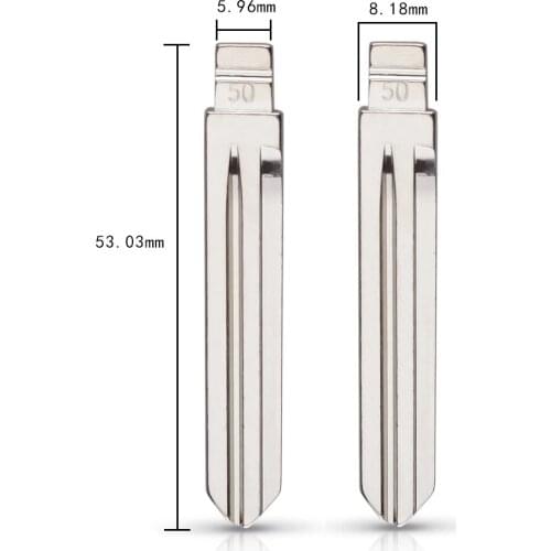 #50 HYN14FH HYN14T14 Metal Car Key Metal Blank Uncut Flip Blade for Hyundai Yuet
