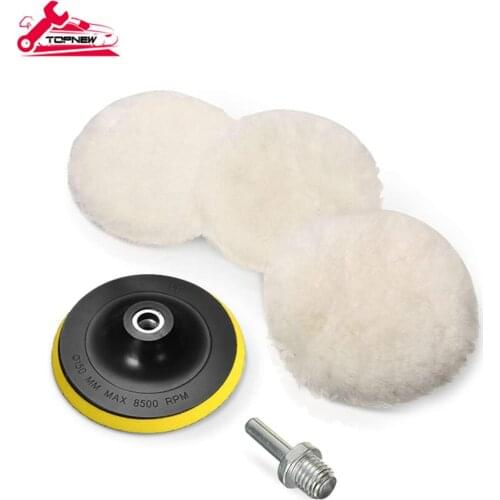 6 inch Wool Buffing Polishing Cutting Pad for Compound, Cutting & Polishing, 100% Natural Wool, Thick and Aggressive