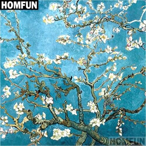 HOMFUN Full Square/Round Drill 5D DIY Diamond Painting "Tree flowers" Embroidery Cross Stitch 5D Home Decor Gift A06774