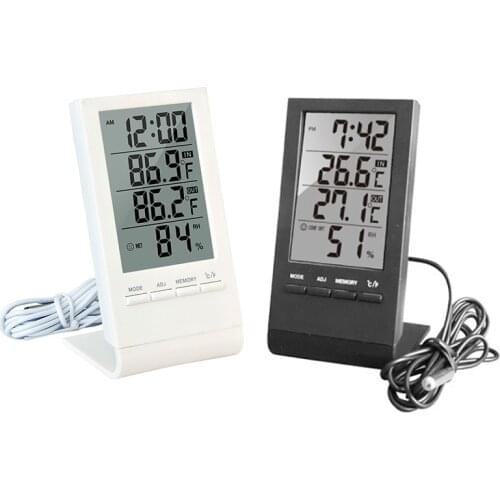 New LCD Digital Temperature Humidity Meter Backlight Home Indoor Electronic Hygrometer Thermometer Weather Station Baby Room