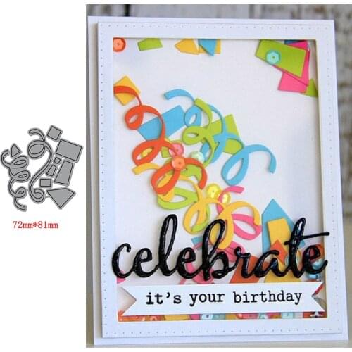 Graceful Celebrating Strips Rectangular Ffigure Suit Metal Cutting Dies For DIY Scrapbooking Paper Cards Crafts Dies New 2019
