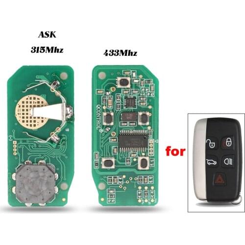 Jingyuqin ASK 315/433MHz Car Remote Key Fit Jaguar For Land Rover Discovery 4 Freelander For Range Rover Sport Evoque 5buttons