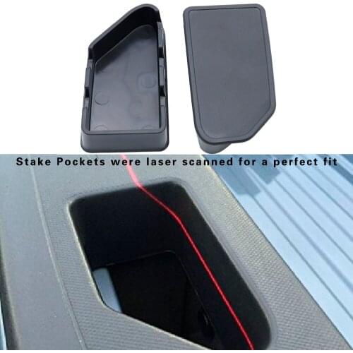 Truck Stake Pocket Covers Caps Rail Hole Plugs For 2014-2018 Chevy Silverado GMC Sierra Accessories Bed Rail Stake Pocket Cover