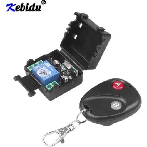 Kebidu New Universal Wireless Remote Control Switch DC12V 10A 433MHz Telecomando Transmitter with Receiver