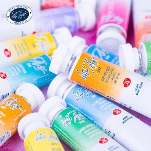 Russian white night watercolor paint 74 colors artist-grade acuarelas paint 10ml painting professional school supplies