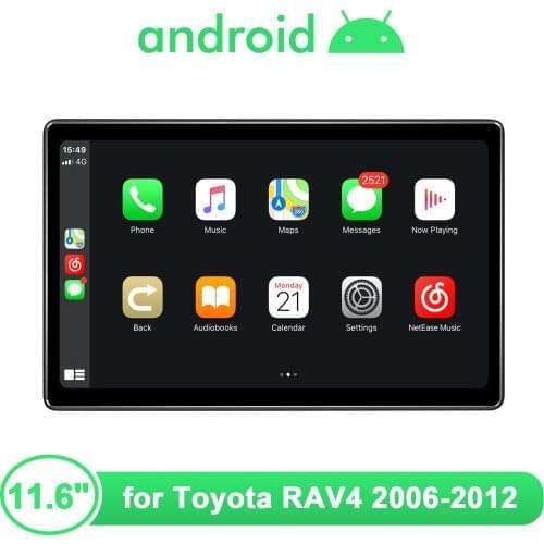 JOYING 11.6"Head Unit Android 10 Car Radio Stereo 1920*1080 For Toyota RAV4 Rav 4 2006 2012 Multimedia Player Steering Wheel