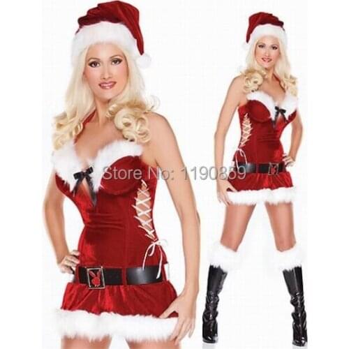 Masquerade Party Girl Santa Claus Cosplay Sexy Lingerie Womens Cute Christmas Costumes Sex Costume Sexy Costumes Women