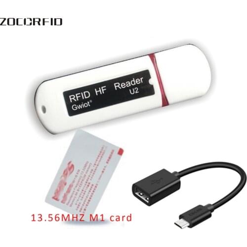 Mini USB RFID 13.56MHZ IC NFC Card Reader support Windows/ android/I-paid+10pcs cards