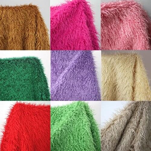 Mongolian Curly Sheep Faux Fur Fabric Newborn Baby Photography Props Faux Wool Basket Stuffer Blanket Rug Size 150x92cm