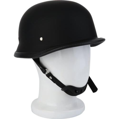 Newest M/L/XL Motorcycle Helmet Matte Black German Style Vintage Durable Half Face German Helmet Motorcycle Helmet Hot Selling